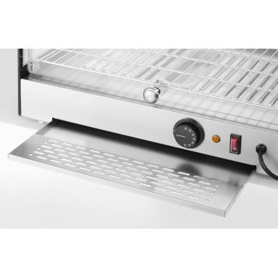 Vyhřívaný pultový displej, HENDI, jedno patro, Černá, 230V/800W, 554x376x(H)311mm | 273982